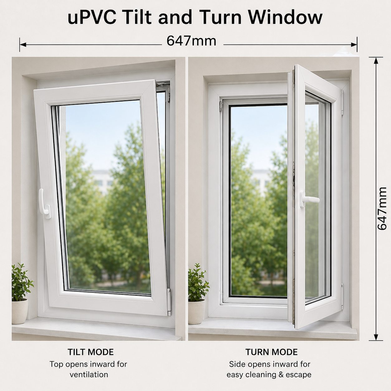 uPVC uPVC Tilt and Turn Windows in Greater Noida